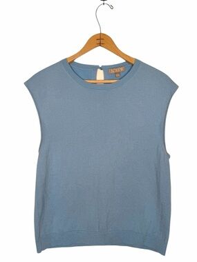 J. Crew Featherweight Cashmere-blend Sweater Vest Shell Size Large Blue